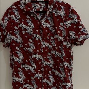 Jcrew Tennis Patterned Camp Shirt